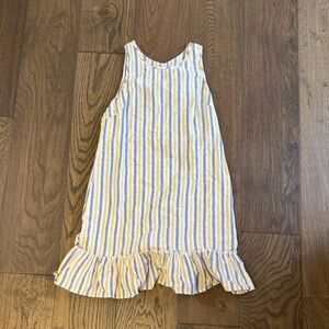 Impressions Yellow and Blue Striped Dress
